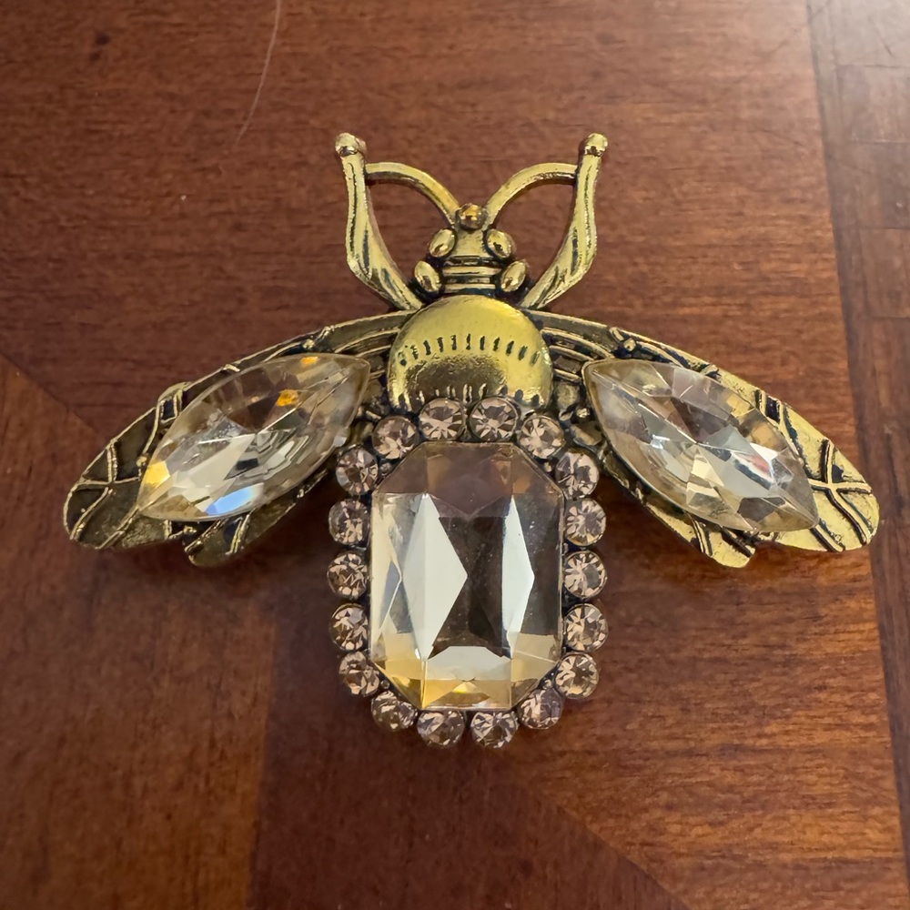 Baroque, Vintage Style Gold and Brown Bumblebee, Bee Brooch, Lapel Pin